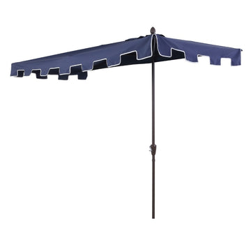 Sidney 9 ft. Classic MidCentury Rectangular Half Market Patio Umbrella